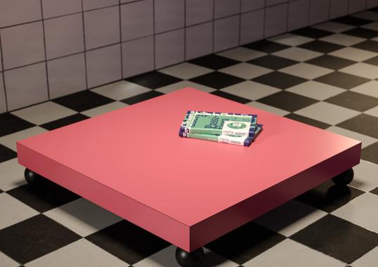 Журнальный столик от фабрики Poltronova модель T02 Pink 