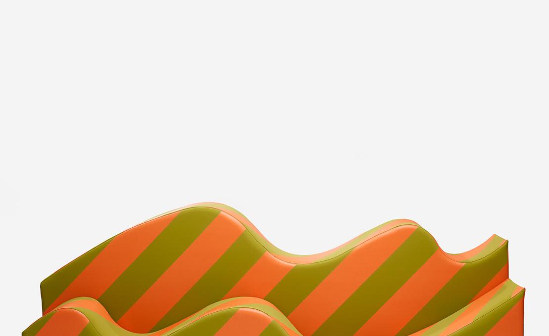 Диван от фабрики Poltronova модель Superonda Stripes 