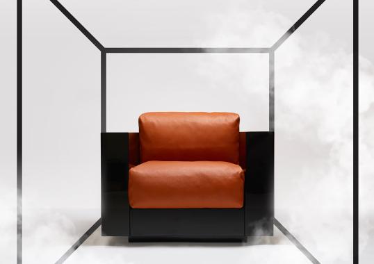 Кресло от фабрики Poltronova модель Saratoga Orange 