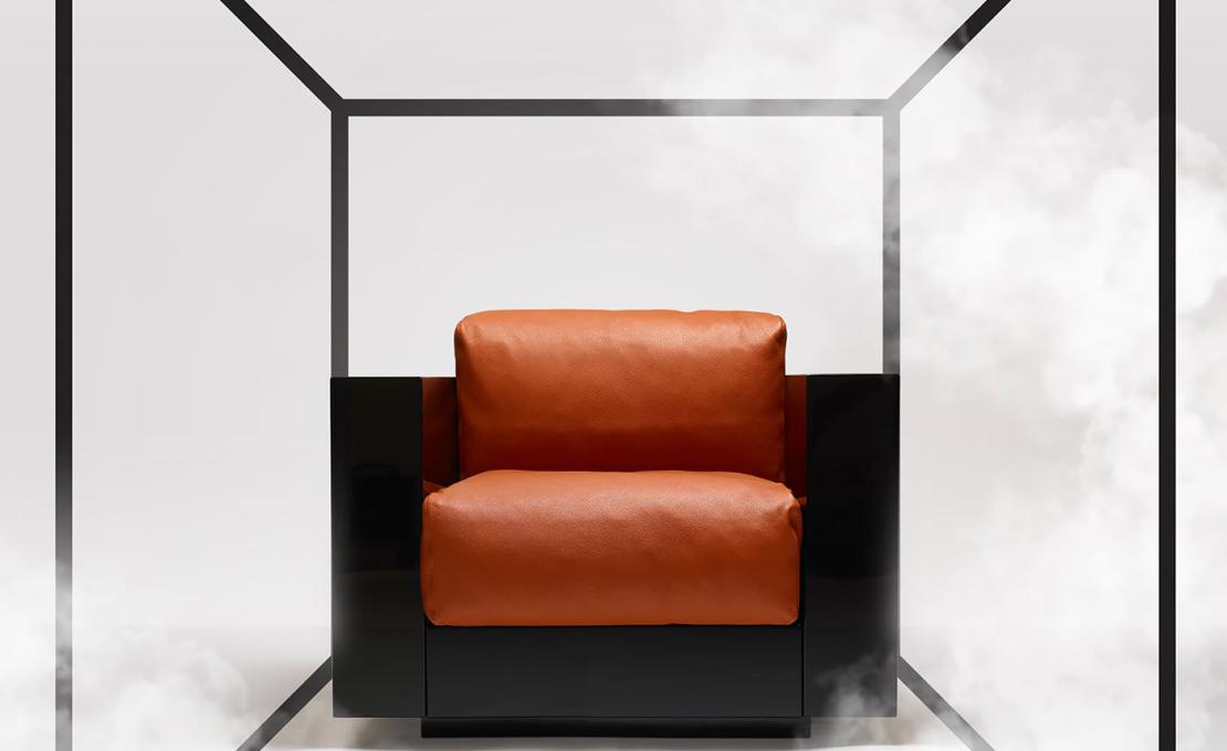 Кресло от фабрики Poltronova модель Saratoga Orange 