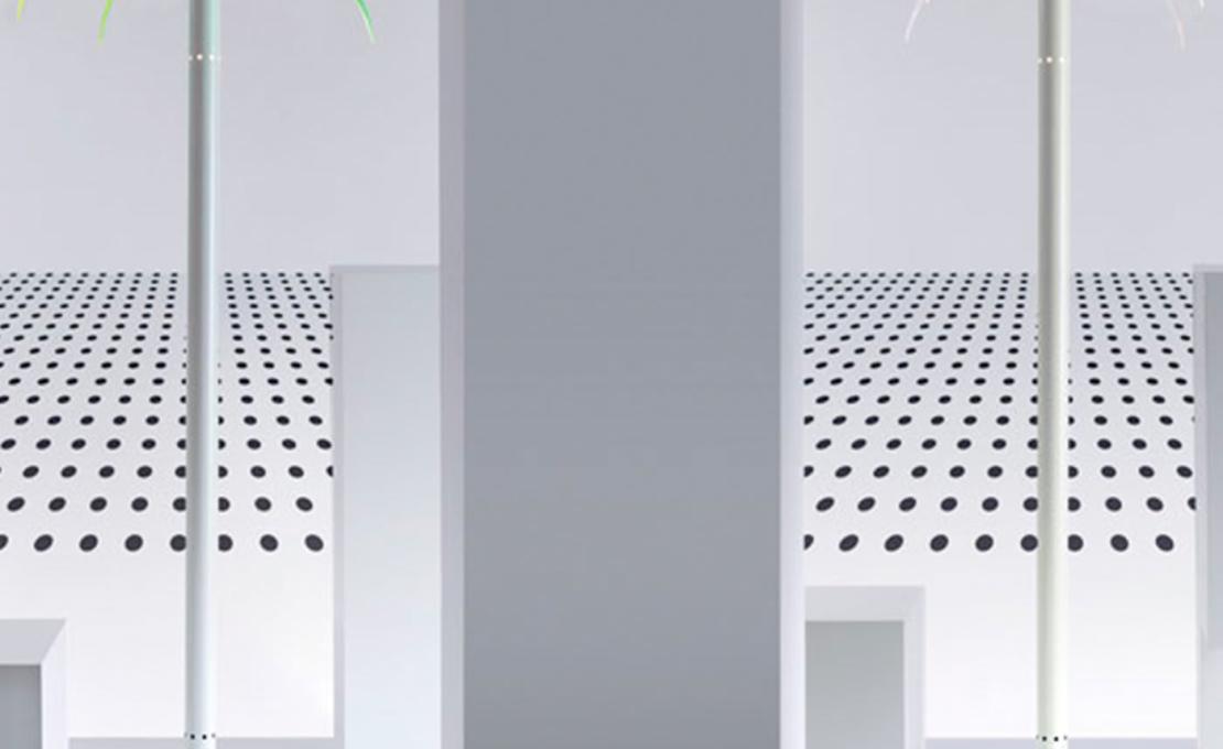 Торшер от фабрики Poltronova модель Sanremo Pearl White 