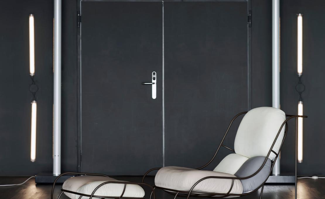 Торшер от фабрики Poltronova модель Sanremo Pearl White 