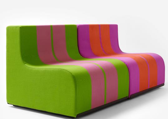 Кресло для отдыха от фабрики Poltronova модель Sofo Green and Pink