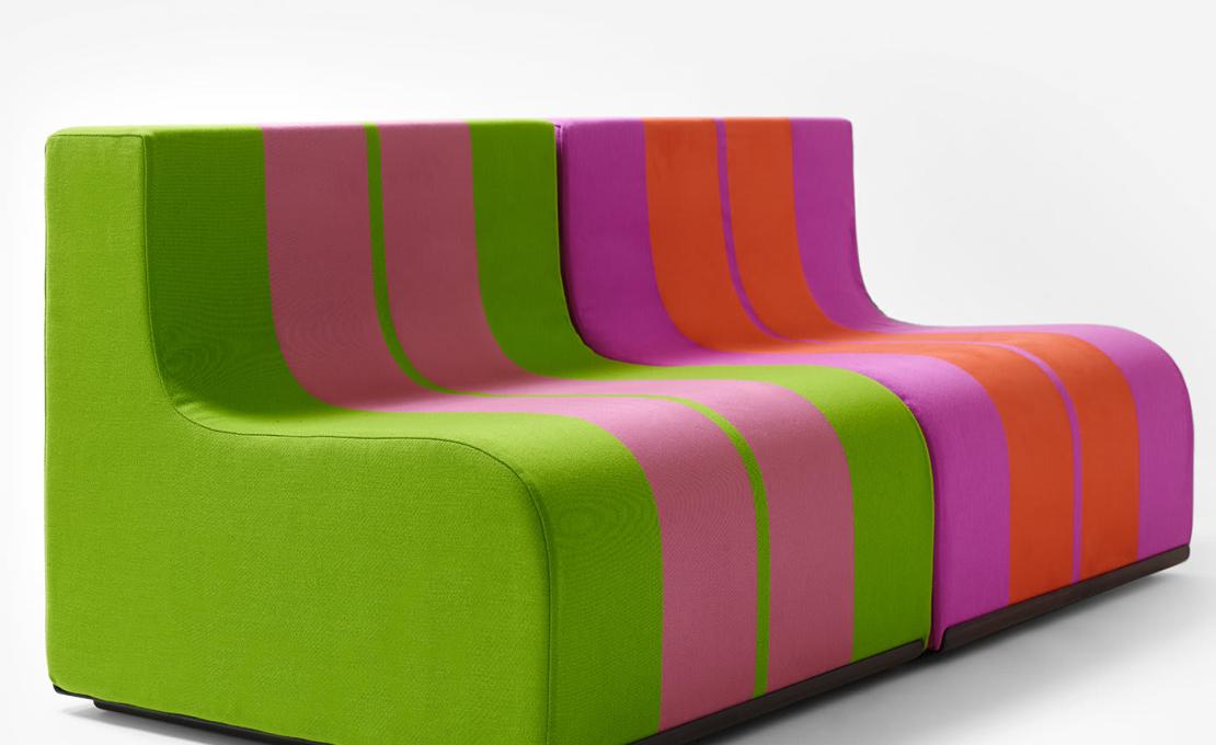 Кресло для отдыха от фабрики Poltronova модель Sofo Green and Pink