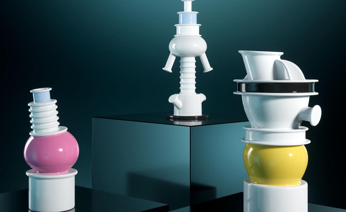 Декоративная Ваза от фабрики Memphis модель Nilo 