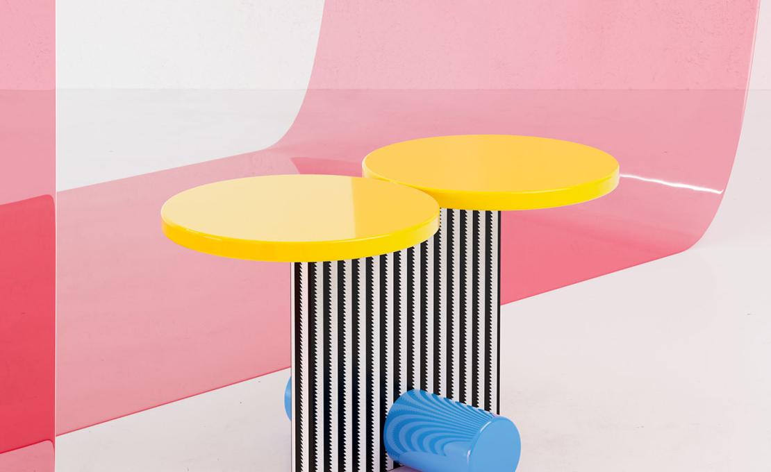 Журнальный столик от фабрики Memphis модель Polar 