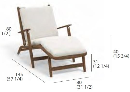 Шезлонг уличный Roda LVN008-01 image 2