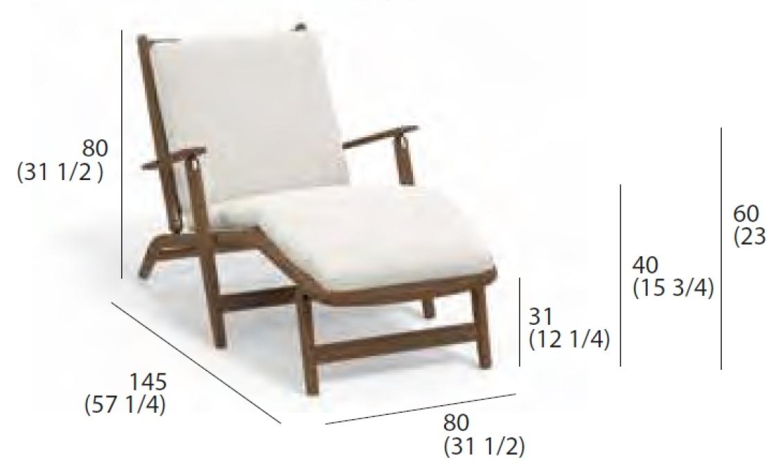 Шезлонг уличныйот фабрики Roda модель LVN008-01