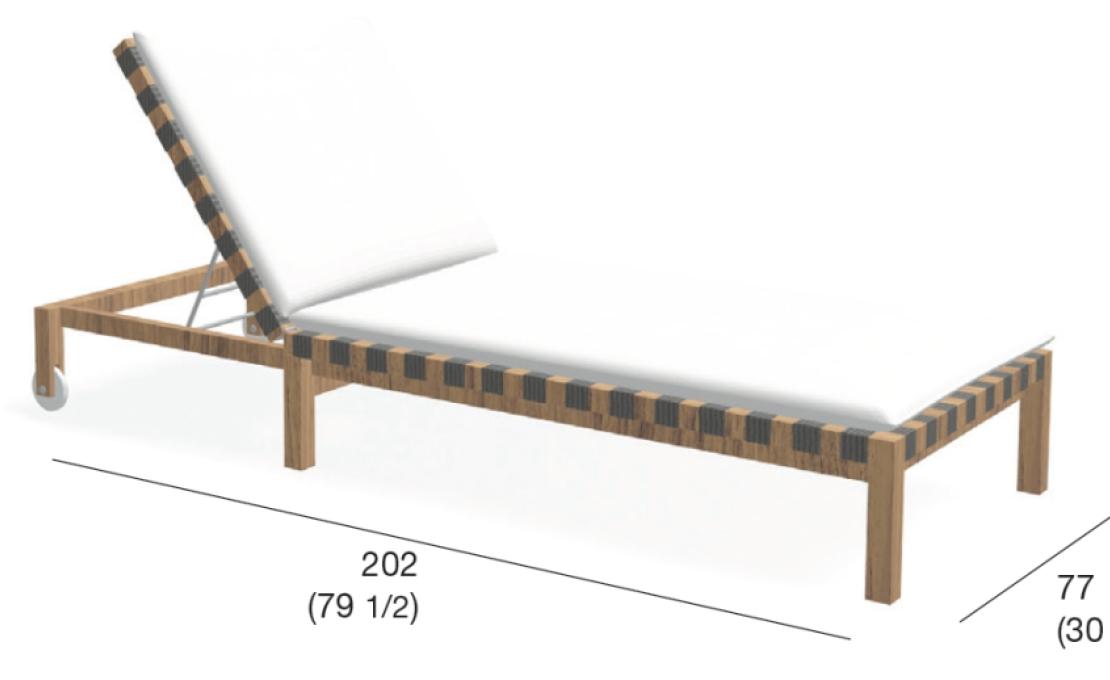 Шезлонг уличныйот фабрики Roda модель MST104-01