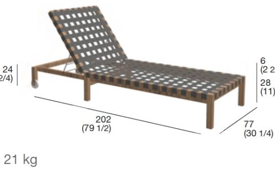 Шезлонг уличный Roda MST104 image 2