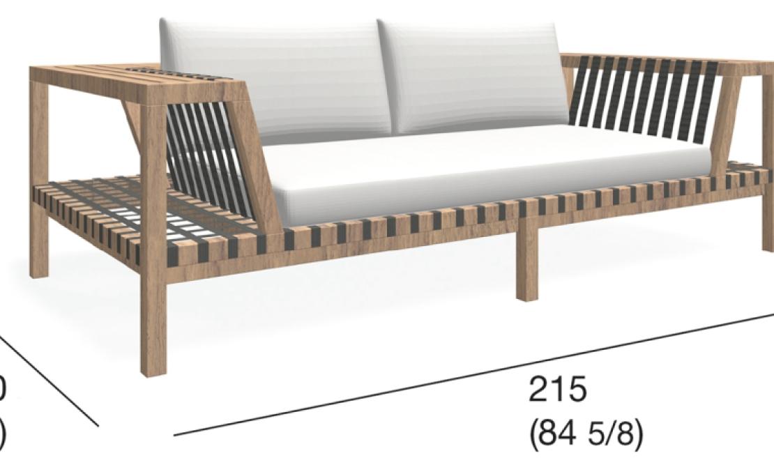 Уличный диван от фабрики Roda модель NTW120-01
