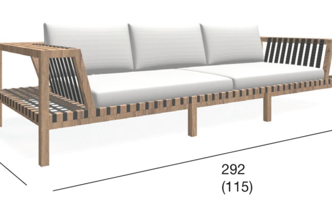 Уличный диван от фабрики Roda модель NTW130-01