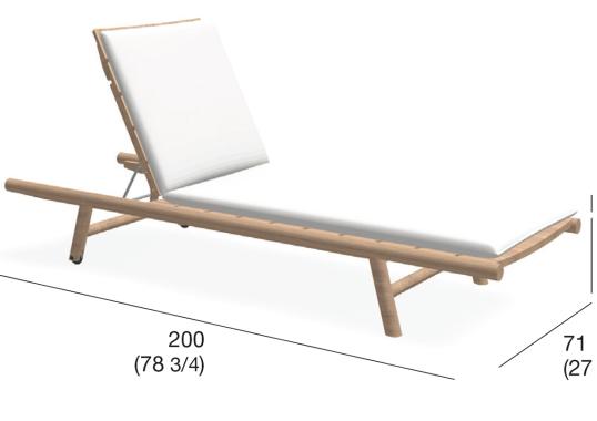 Шезлонг уличный Roda ORS008 image 2