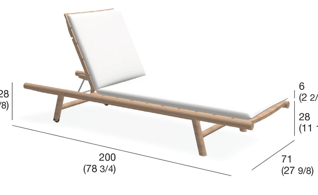 Шезлонг уличныйот фабрики Roda модель ORS008