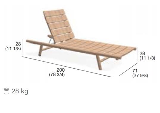 Шезлонг уличный Roda ORSON008 image 2