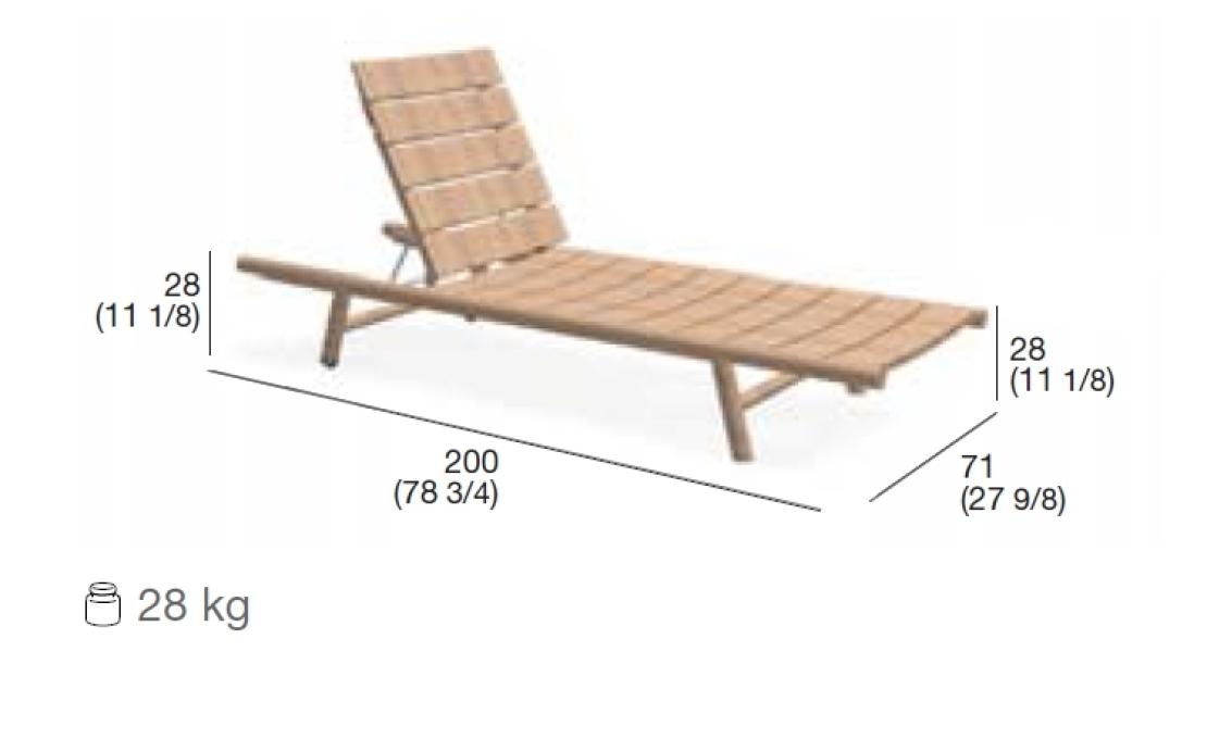 Шезлонг уличныйот фабрики Roda модель ORSON008