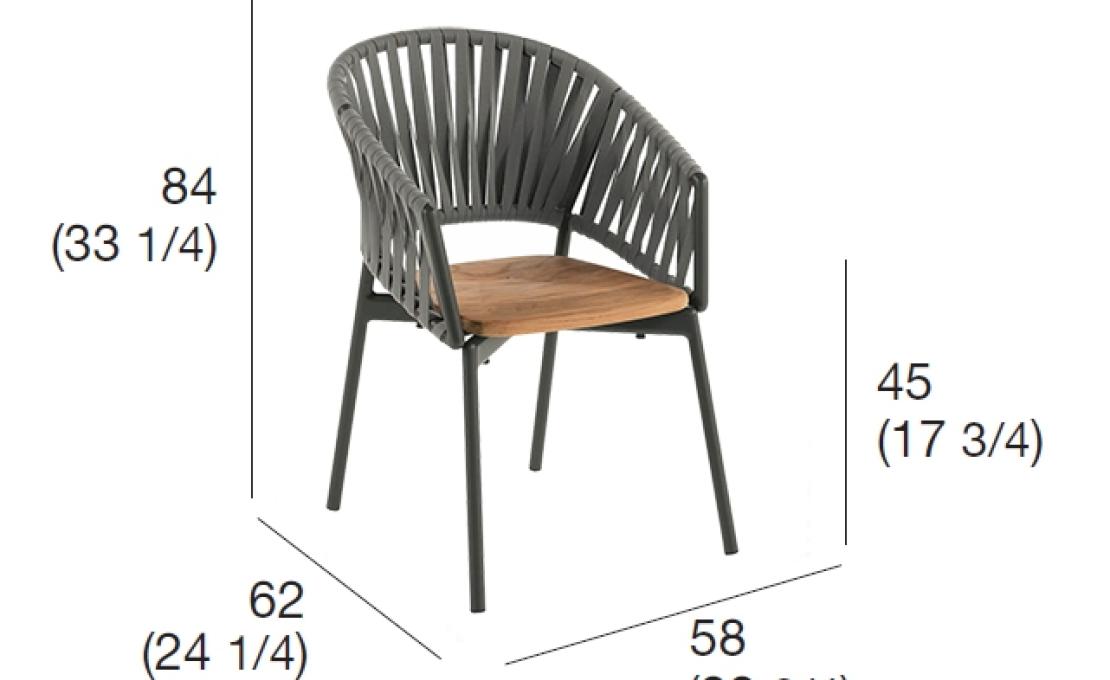 Уличное кресло от фабрики Roda модель PPR122
