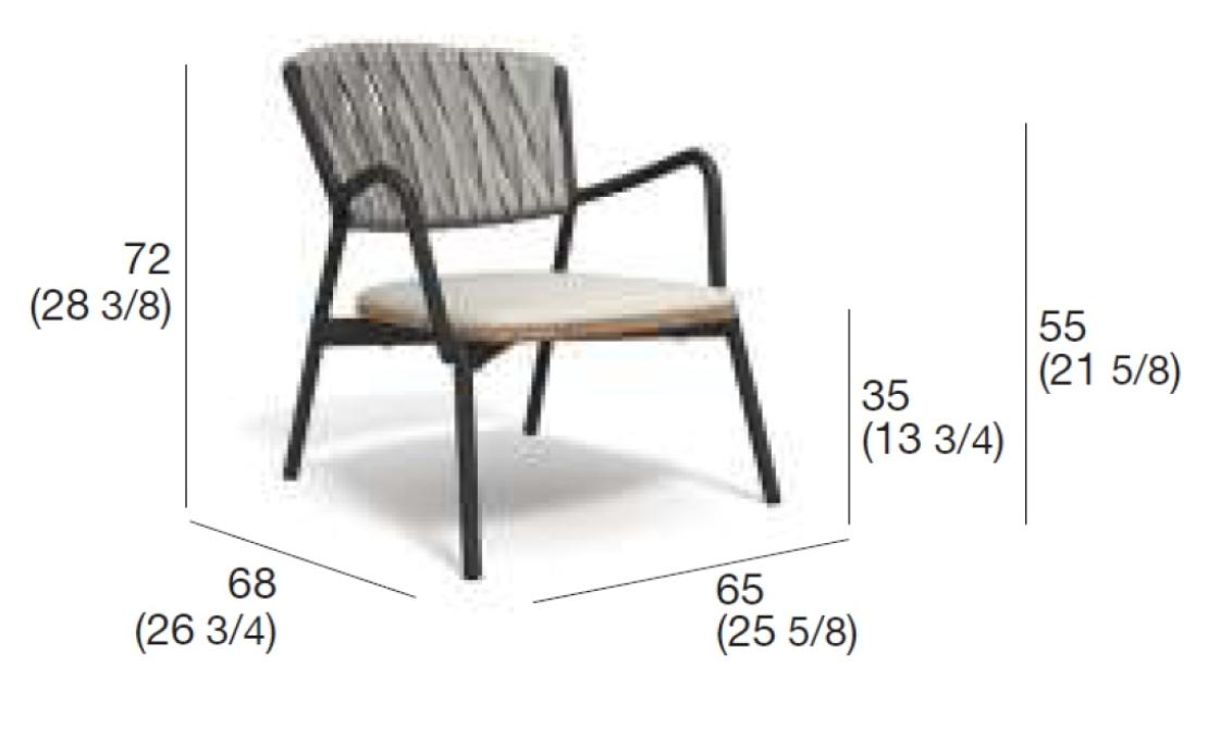 Уличное кресло от фабрики Roda модель PPR227