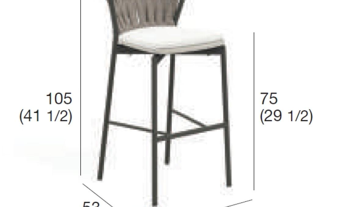 Уличный барный стул от фабрики Roda модель PPR250