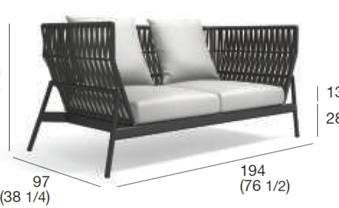 Уличный диван от фабрики Roda модель Piper Belt Sofa