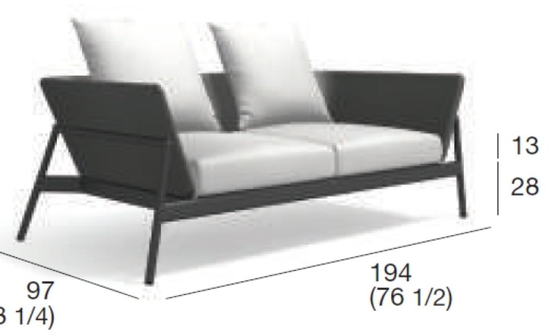 Уличный диван от фабрики Roda модель Piper Sofa