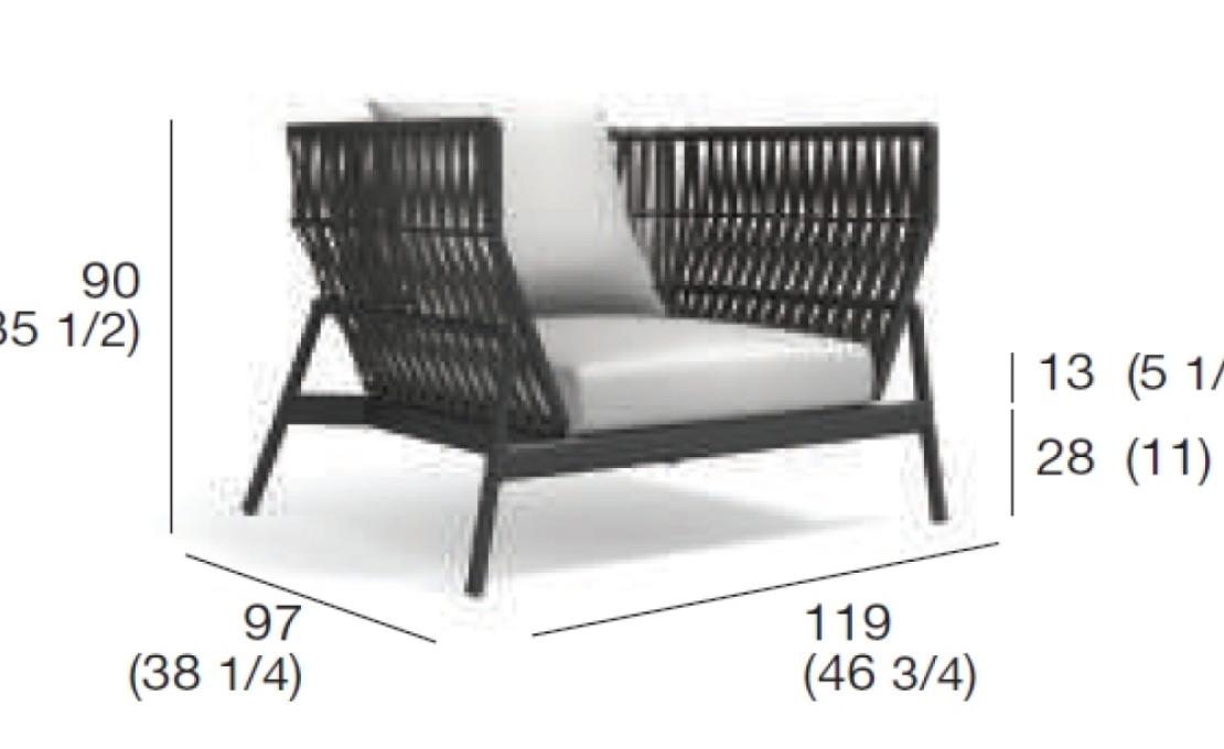 Уличный диван от фабрики Roda модель Piper Belt Sofa