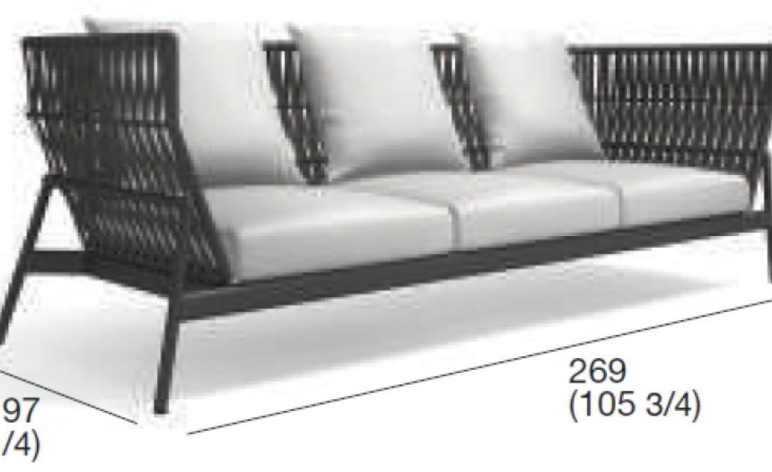 Уличный диван от фабрики Roda модель Piper Belt Sofa