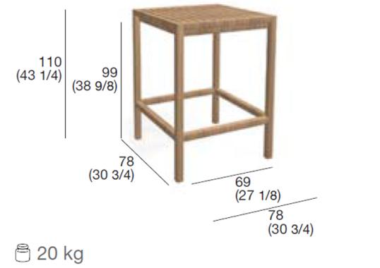 Уличный стол Roda PLZ067-01 image 2