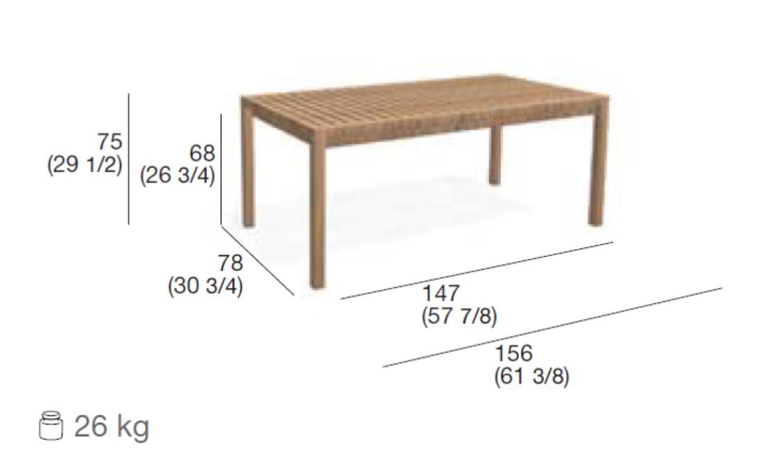 Уличный стол от фабрики Roda модель Plaza Table