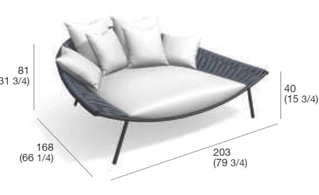 Открытая Кушетка от фабрики Roda модель ARN001