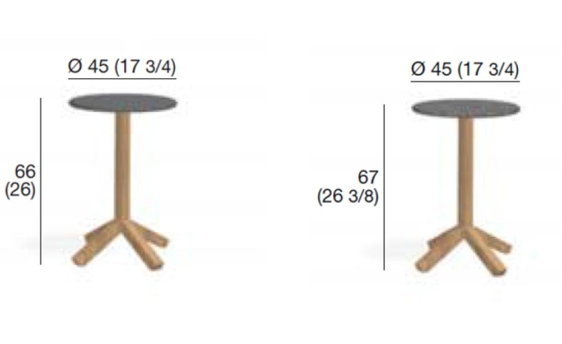 Уличный стол от фабрики Roda модель Root 067 Small Table