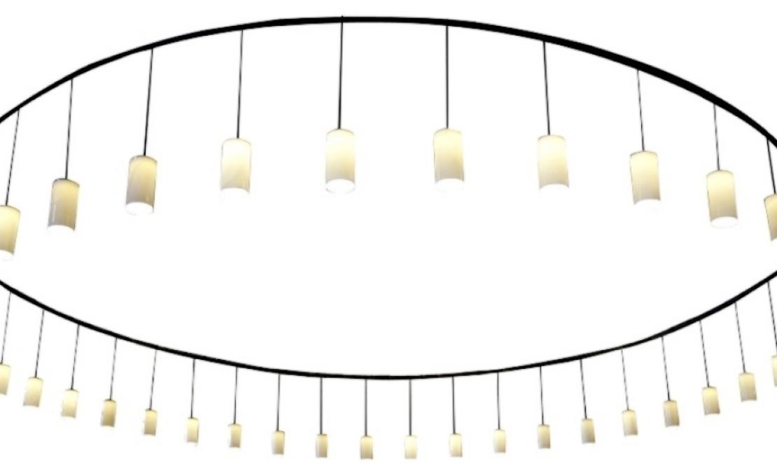 Подвесной светильник от фабрики Santa&Cole модель Cirio Circular Suspension Lamp