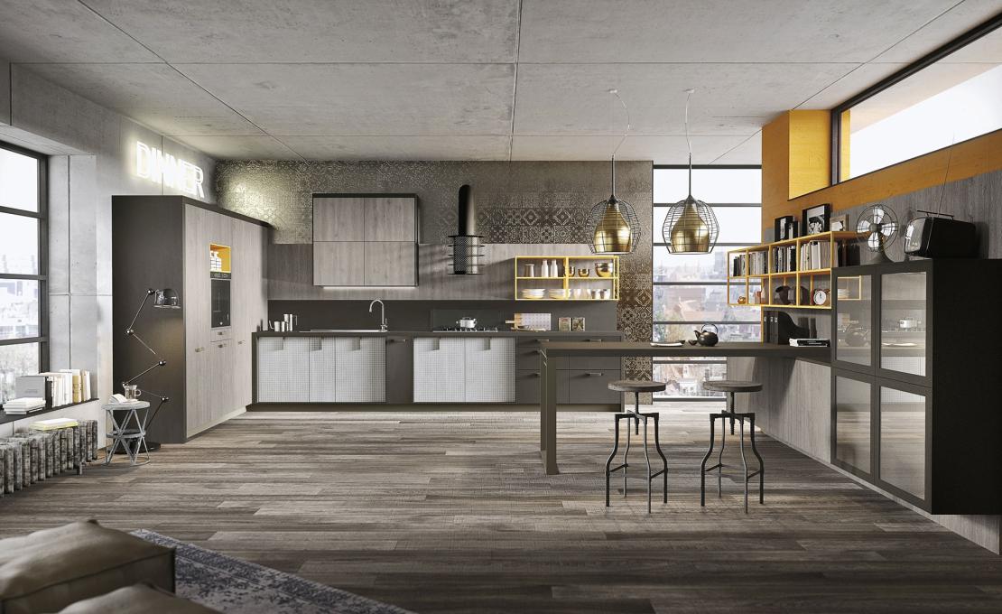 Кухни от фабрики Snaidero модель LOFT-KITCHEN