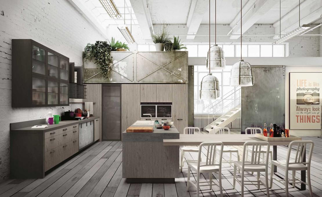 Кухни от фабрики Snaidero модель LOFT-KITCHEN