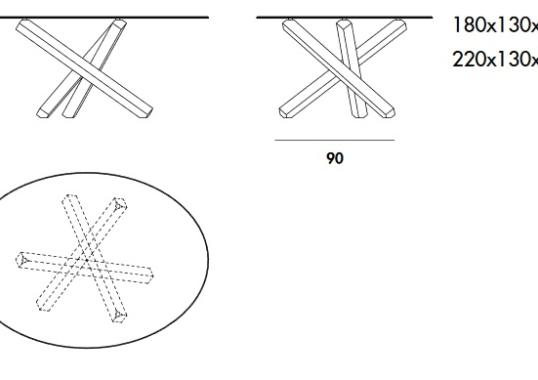 Стол Sovet Italia Aikido Elliptical image 2