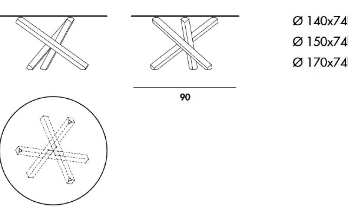 Стол от фабрики Sovet Italia модель Aikido Round Table