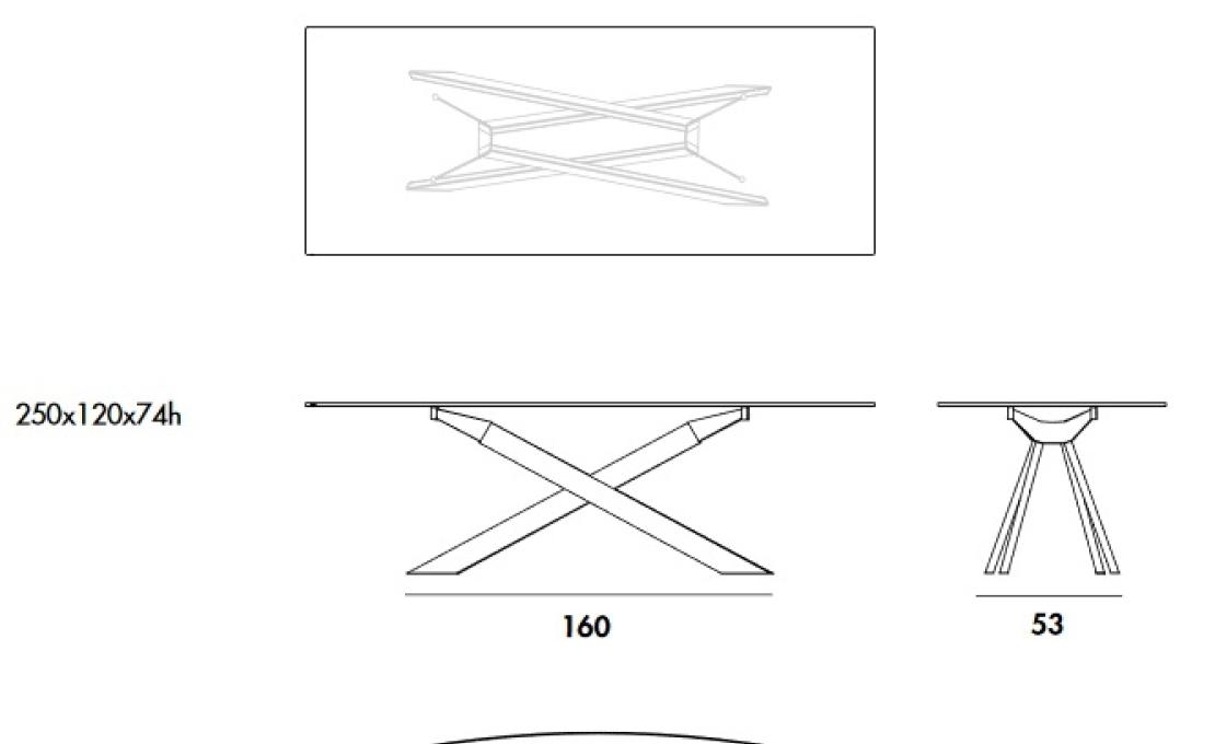 Стол от фабрики Sovet Italia модель Cross Sovet Table