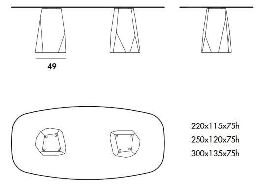 Стол Sovet Italia Deod Two Bases image 2