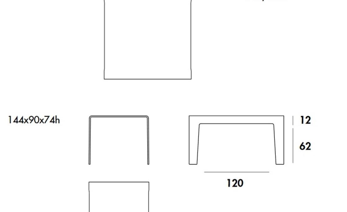 Стол от фабрики Sovet Italia модель Frog Table