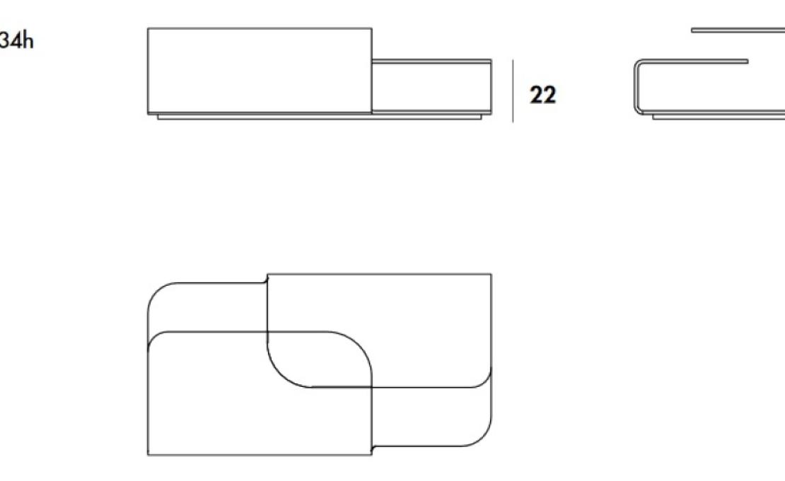 Журнальный столик от фабрики Sovet Italia модель Hug 