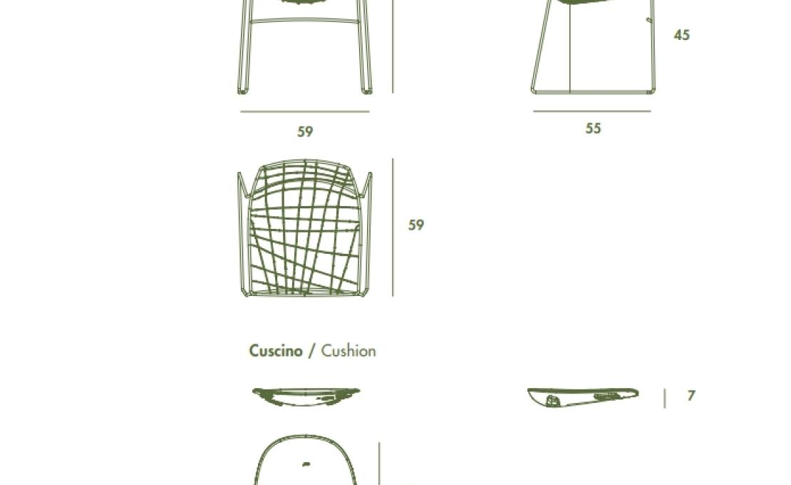 Уличный стул от фабрики Sovet Italia модель P8190