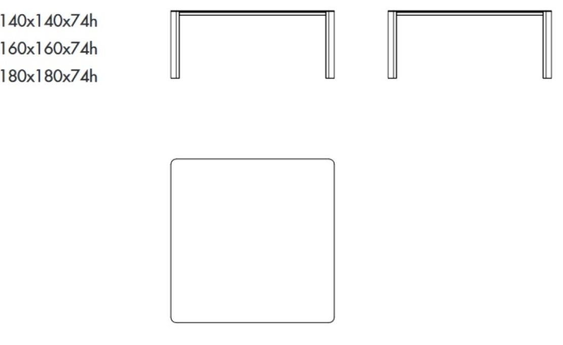 Стол от фабрики Sovet Italia модель Kodo Square Table