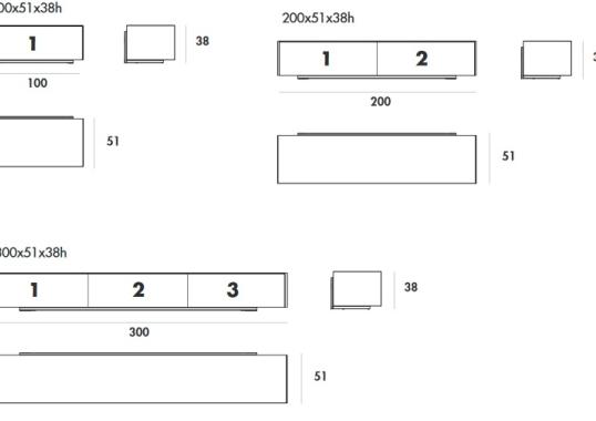 Буфет Sovet Italia Magda Suspended Sideboard image 2