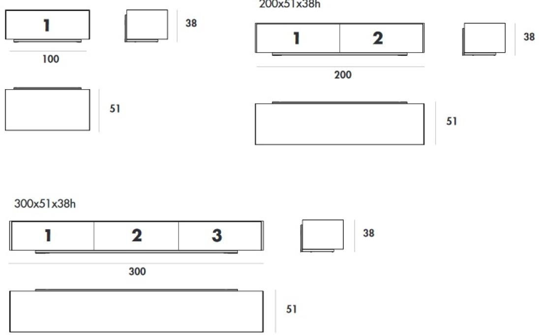 Сервант от фабрики Sovet Italia модель Magda Suspended Sideboard