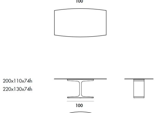 Стол Sovet Italia Palace Elliptical image 2