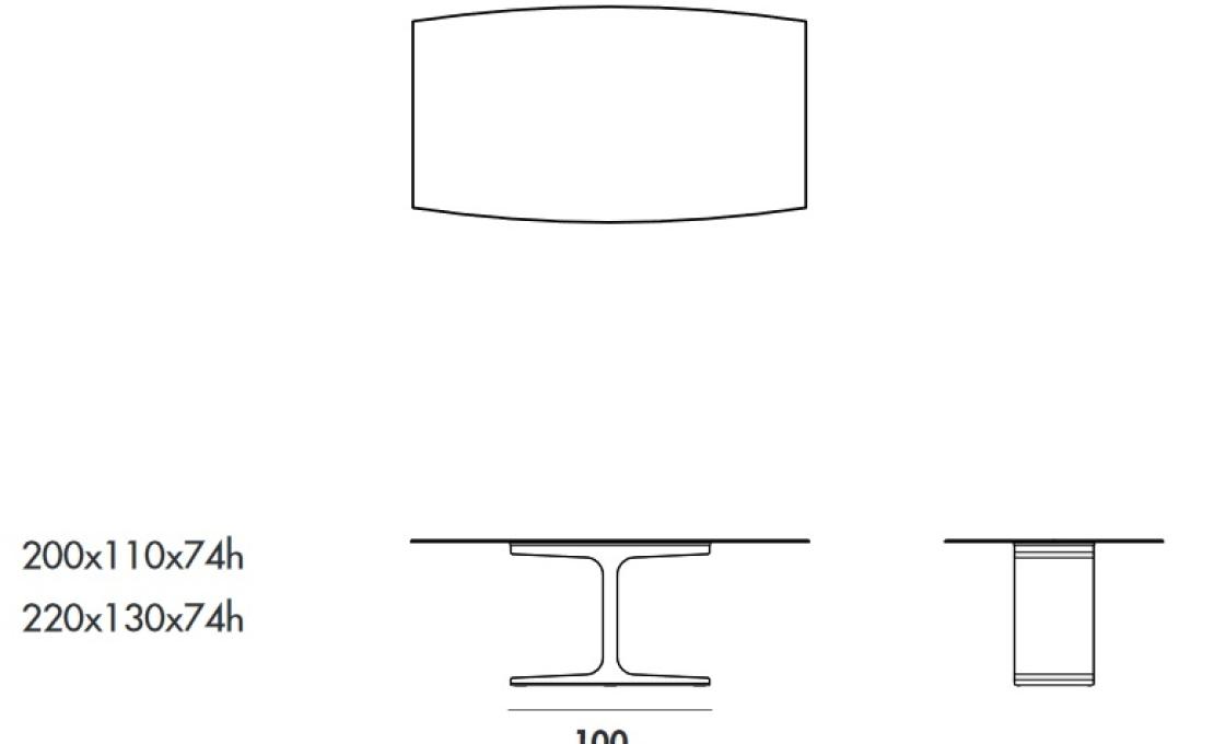 Стол от фабрики Sovet Italia модель Palace Elliptical Table