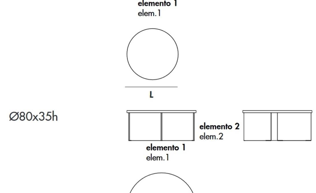 Журнальный столик от фабрики Sovet Italia модель Regolo Round 