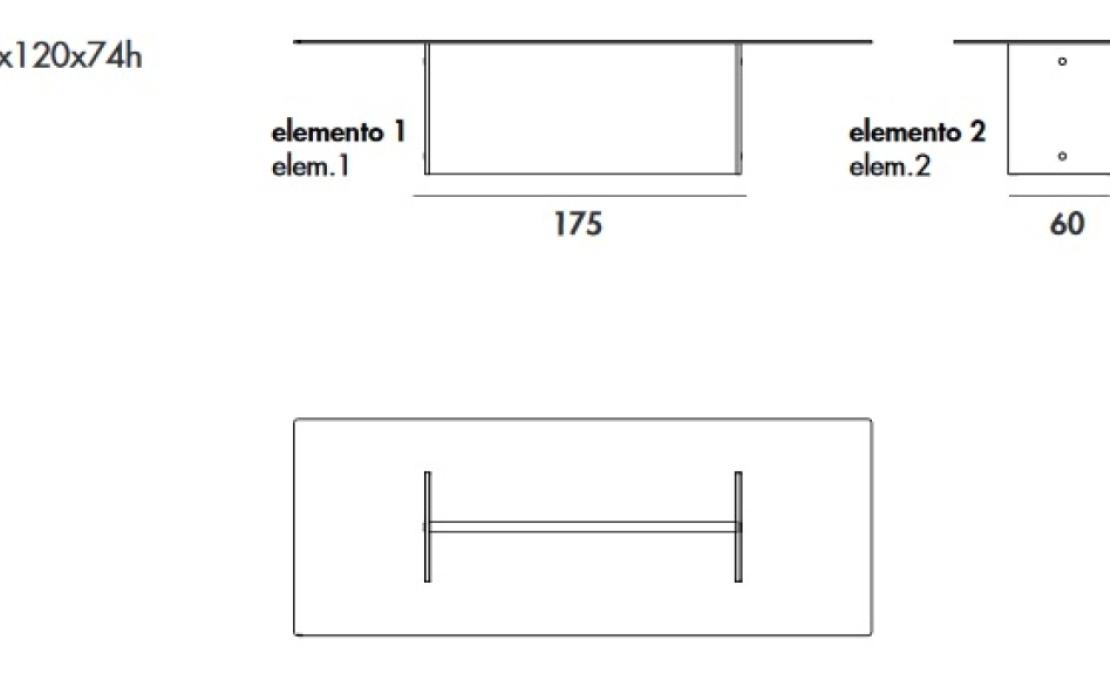 Стол от фабрики Sovet Italia модель Regolo Double Base Table