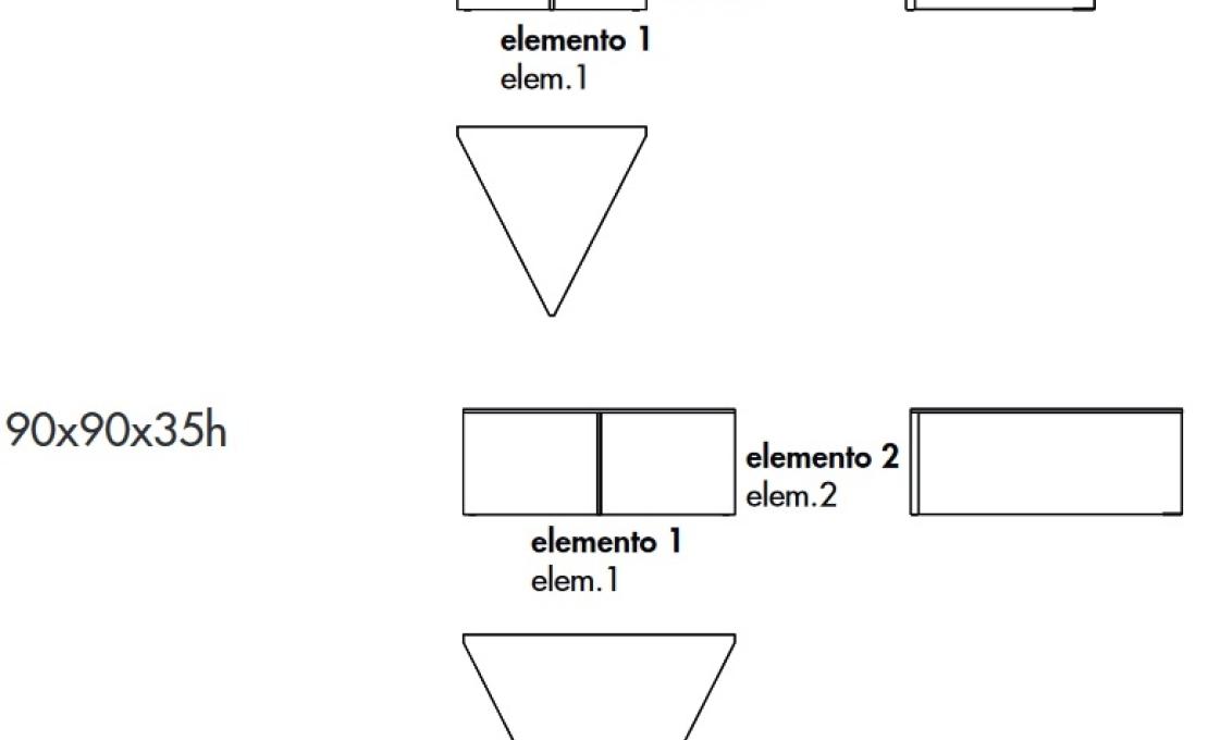 Журнальный столик от фабрики Sovet Italia модель Regolo Triangular 