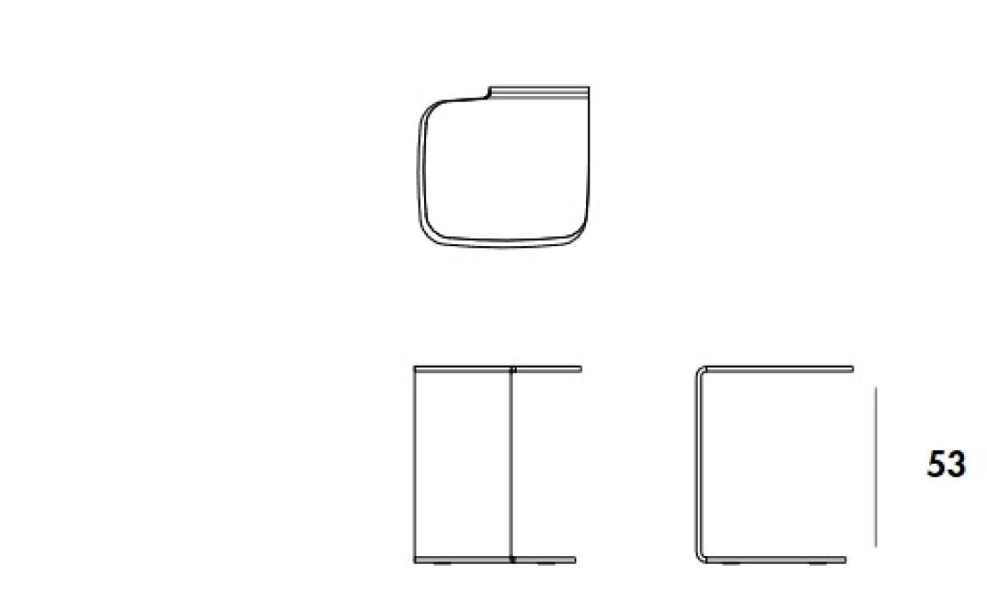 Журнальный столик от фабрики Sovet Italia модель Shell Colour 